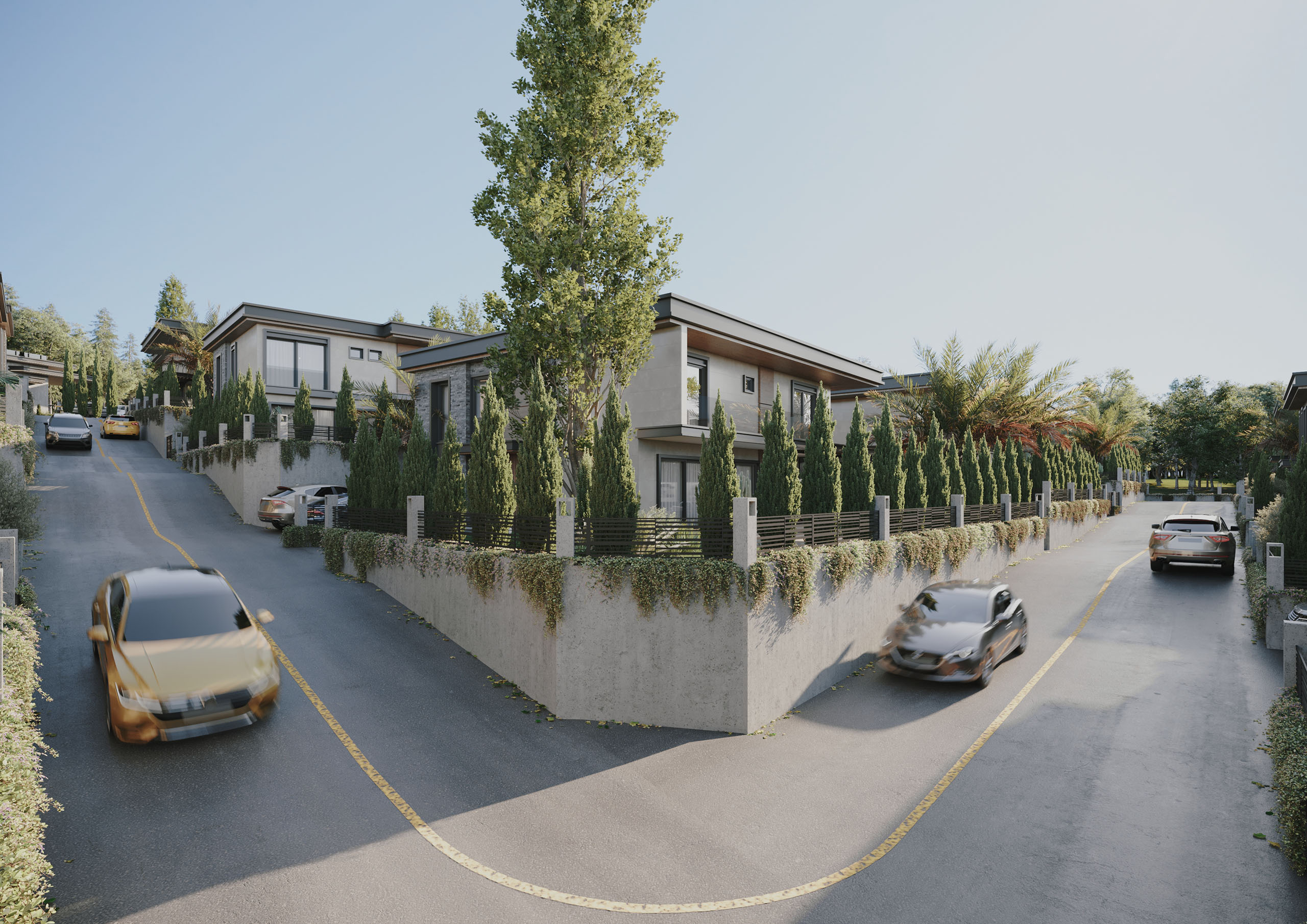 Küre Gayrimenkul Lüks Villa - Müstakil Yaşam & Havuzlu Bahçe Dış Mekân Görselleştirme